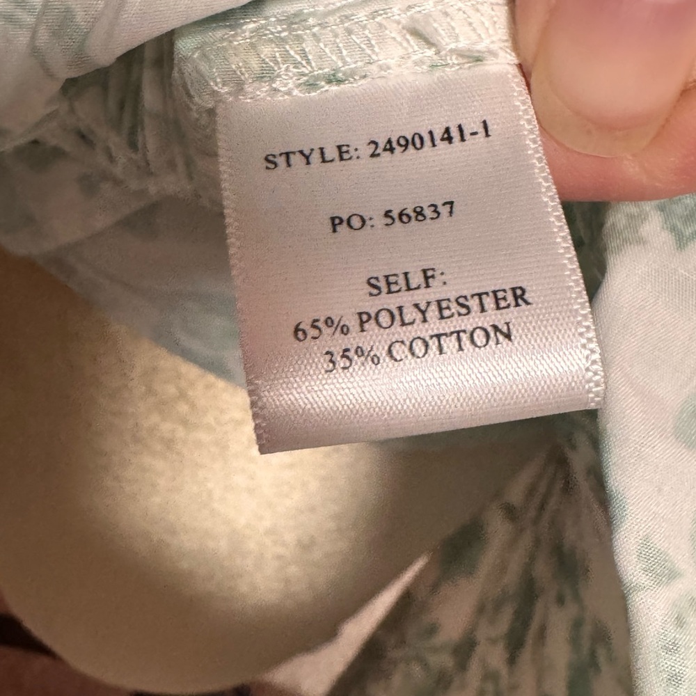 Anthropologie Current Air Green Floral Micro Ruffle Dress M - Picture 8 of 10